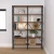 Import Double Wide Open Bookcase Industrial Style Shelves Wood And Metal Bookshelves For Living Room Home Office Easy Assembly from China