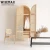 Import Dressing Mirror Decorative Mirror Home Bedroom Rattan Frame Design Wooden Floor Standing Mirror from China