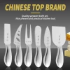 Drop shipping 6pcs cheese knives mini cheese knife hollow handle stainless steel cheese knife set