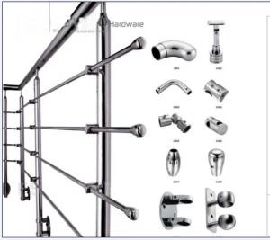 DUAL SOURCE HARDWARE- 2015 hot indoor stainless steel handrail with solid rod