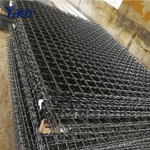 Dubai 22mm aperture high manganese 65Mn steel wire mesh mining industry coal plant rock vibrating screens separator shaker price