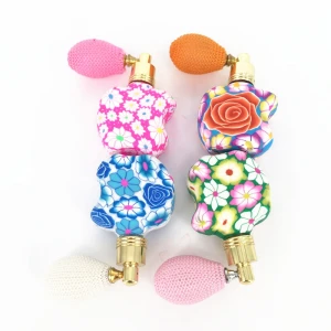 Easy Carry Small Capacity Custom Made Handmade Soft Ceramic Shaped Glass Perfume Bottle