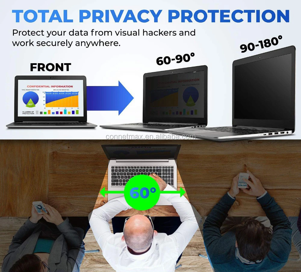 Easy Installation Anti-glare 30 Degree  Screen Privacy Filter For 23.8 Inches  Laptops/ Desktops  / TV