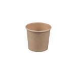 Eco-Friendly Disposable Packaging Paper Cups Take Away Brown Kraft Food Rice Paper Bowl salad box