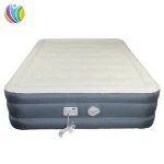 Eco-Friendly inflatable beds air mattress,3 layers inflatable air bed,flocking inflatable airbed with factory price