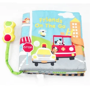 Education toys learning fabric soft baby cloth book with sound
