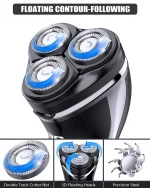 Electric Razor Quick Rechargeable Wet and Dry IPX7  Waterproof Cordless Men's 3D Rotary Shaving Electric Shaver for Men