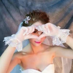 Elegant Wedding Gloves Short Finger Bridal Gloves