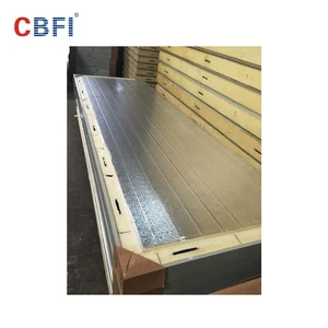 Embossed aluminum cover refrigeration panels cold room with PU Material