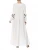 Import embroidery workmanship 2021 maxi long islamic clothing muslim dress white from China