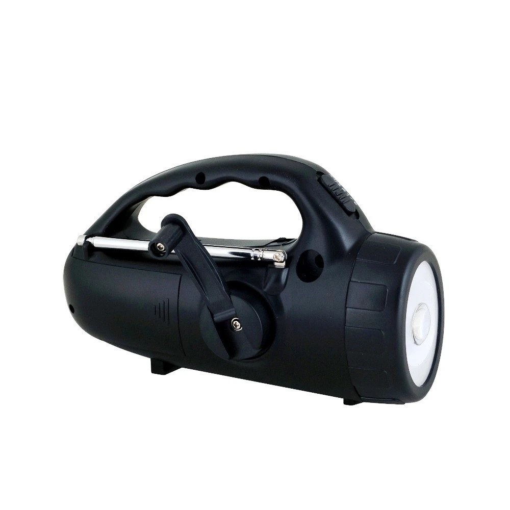 Emergency Flashlight Radio with smart phone charger windup AM/FM radio LED light with mobile phone charger