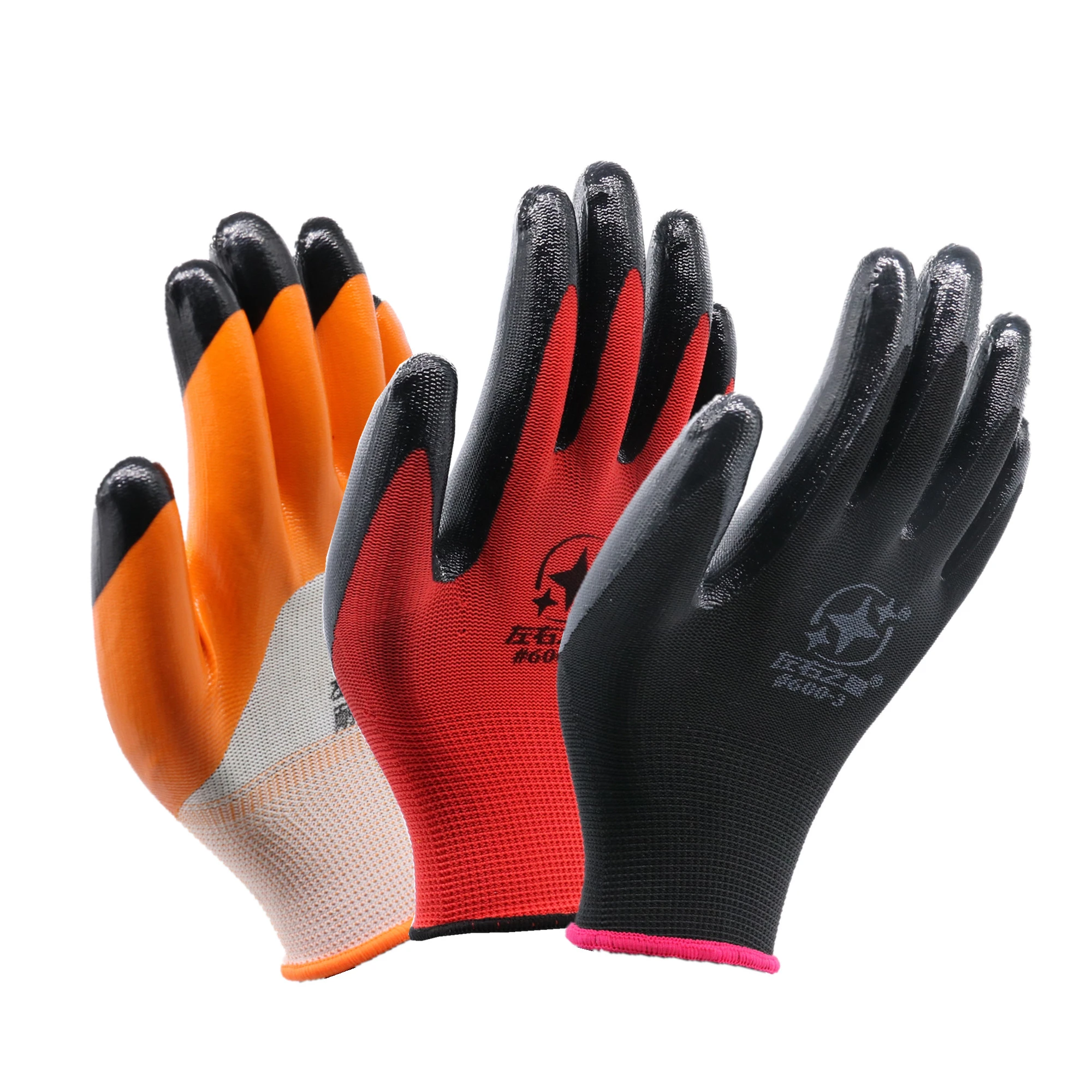 Enhanced nylon 13 needle cotton thread protection dip rubber wear-resistant, oil-resistant, acid-resistant working gloves