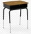 Import Ergonomic adjustable height wood material school desk furniture from China