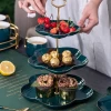 European style wedding party receives rack malachite green fruit plate rack dessert rack candy plate
