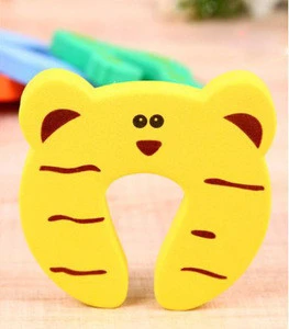 Eva foam texture protect the baby safety cute animal shape tiger door stop