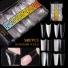 Extra Long Curved C Shape Artificial Fingernail Tips Wholesale 550pcs/box  Full-cover False Nail Tips