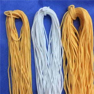 Factory 3mm Soft Earloop Round Elastic Webbing for Disposable Face Maskes Elastic Ear Loop Round and Flat Spandex / Polyester