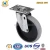Import Factory 75mm Zinc Plated Steel Plate Swivel Round Stem PU Caster Wheel from China