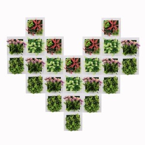 Factory direct DRXK001 stylish square office home decor wall hanging 3d photo frame ornaments fake artificial wall plant