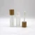 Import Factory direct frosted glass 30ml clear lipstick tube with bamboo cap from China