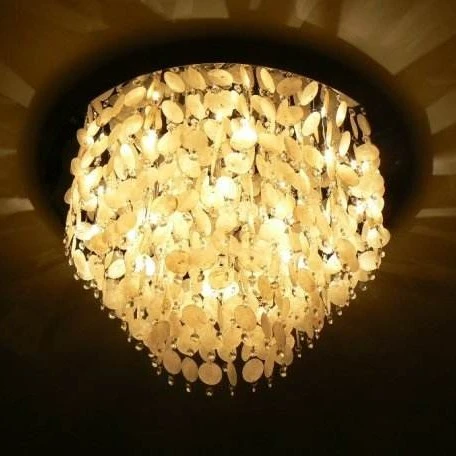 Factory directly sales custom made shell crafts from capiz for chandelier