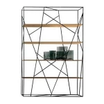 Factory modern black large bookcases wrought iron bookshelf