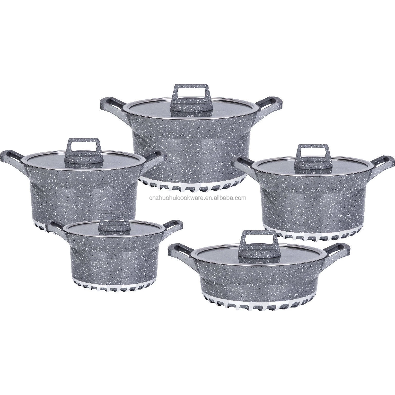 factory portable aluminum  cookware10 set pot