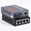 Factory price offer 10M/100M/1000M ethernet dual fiber media converter with 1 SC port 4 rj45 lan port fiber media converter