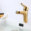 Factory supplied Golden Plated Copper Faucet Bathroom Kitchen Sink Mixer Brass Basin Tap