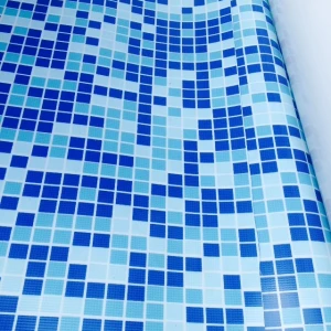 Factory supply PVC blue mosaic above ground durable inground swimming pool liner