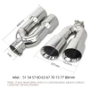 Factory wholesale export exhaust dual tips high-quality stainless steel tail throat support customization muffler tailpipe