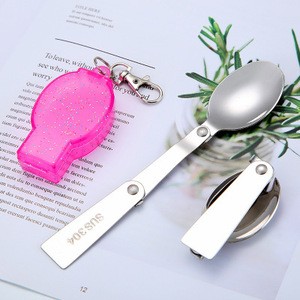 Factory Wholesale Metal Stainless Steel Foldable Spoon and Fork for Travel