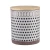 Import Factory wholesale top grade coffee bean candy sugar container tea canister ceramic food storage jar with wooden carved lid E034 from China