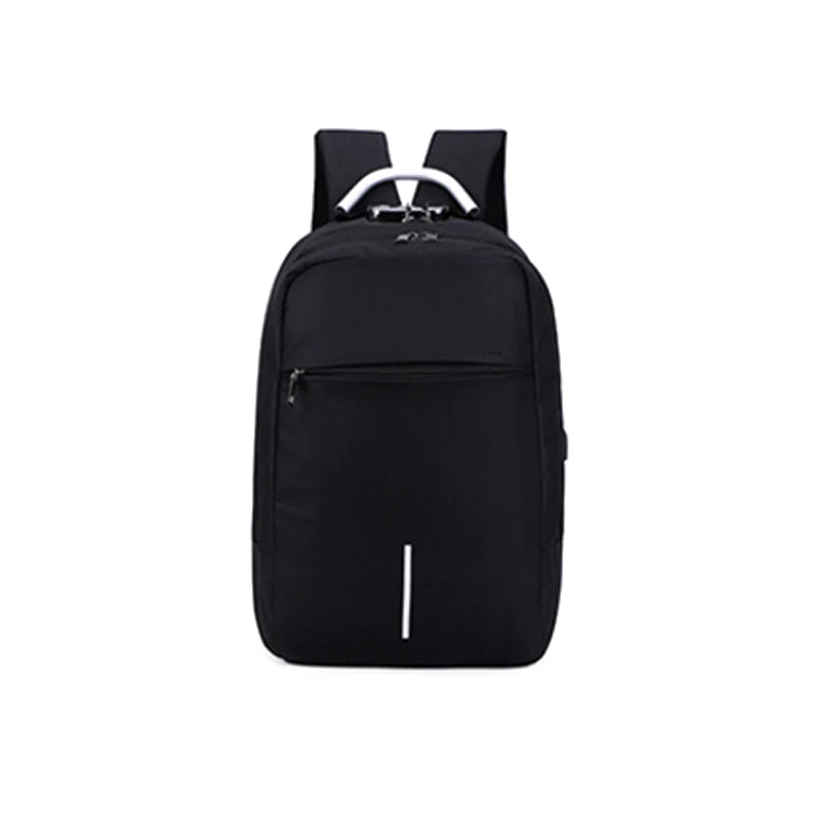 Fashion business travel school USB battery charging anti-theft laptop earphone hole laptop reflective backpack