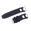 Fashion changeable watch strap with custom logo printed blue black rubber silicone watch band