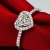 Import Fashion Crystal Heart Shaped Wedding Rings For Women Elegant Zircon Engagement Ring Jewelry from China