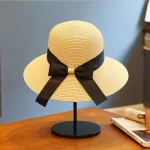 Fashion designed floppy summer paper bucket straw hat panama hat