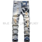 Fashion Streetwear Paint Printed Jeans Men Designer Clothing Hip Hop Pants Slim Fit Elastic ripped jeans Punk Style Amiry Jeans