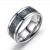 Import Fashion three-color carbon fiber couple ring men and women titanium steel ring geometric line stainless steel ring from China