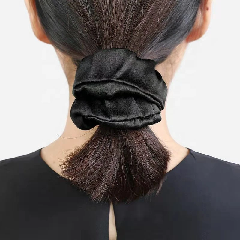 Fashion Wholesale Customized girls Silk Hair Ties Scrunchies accessories flowers ribbons
