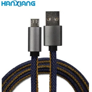 Fashionable Nylon Braided Micro USB Data Fast Charging Cable Import Mobile Phone Accessories