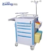 Firm Stainless Steel Medical Emergency Trolley