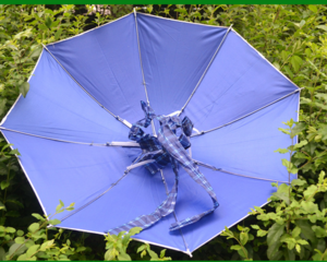 Fishing umbrella hat / ultraviolet Folding head umbrella hats / hat umbrella for fishing