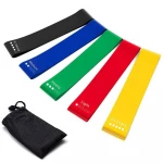 Fitness round resistance tension band sports workout Loop yoga belt hip lifting strength training 5 piece set