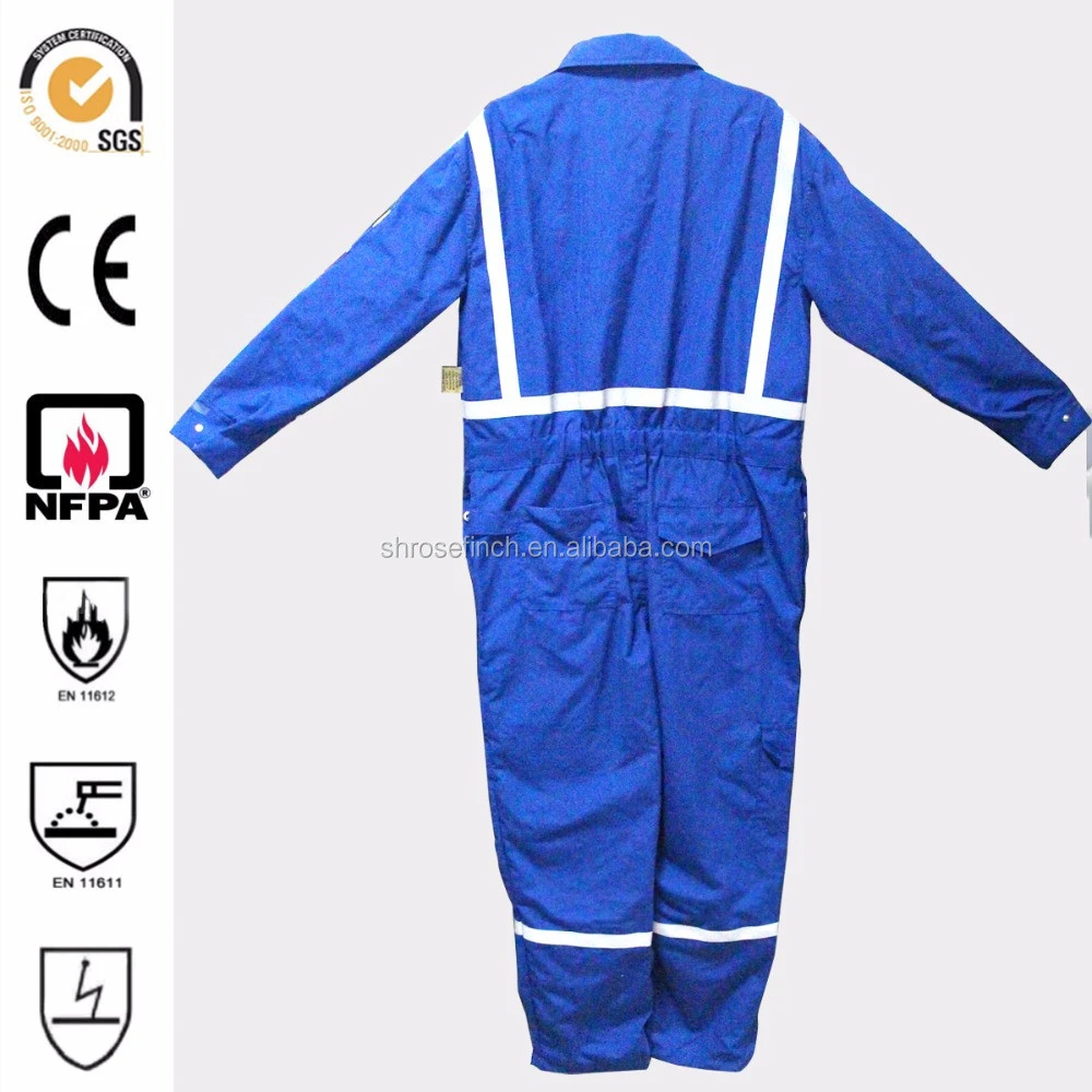 Flame retardant Safety Firefighter Suit 155gsm 3A Fire Resistant for Industrial Workwear with Reflective Trim FR Clothing