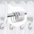 Import Flexible Bathroom Rod C shaped White Plastic Shower/Window Rings for Curtain Hooks Bed Curtains from China