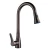 Import Flexible Spout Hot and Cold Black Finished Brass Kitchen Faucet from China