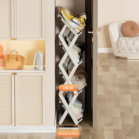 Foldable shoe rack storage Foldable shoe storage box Closet hallway Bedroom entryway