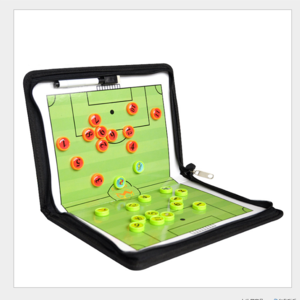 folding portable magnetic football soccer coaching tactics board with zip strategy teaching clipboard with eraser and marker pen