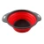 Import Food Grade Silicone 2pcs Collapsible Colander Strainers Set with Grip Handles from China